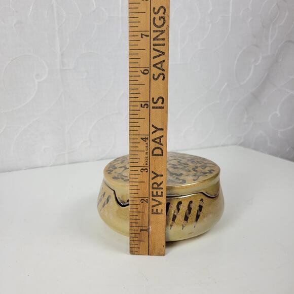 Vintage Boris Vitlin Studio Trinket Box Lid Round Ceramic Handpainted Signed - Picture 13 of 14